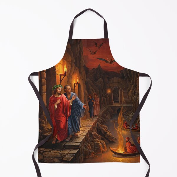 Item preview,  Painting depicting Dante's Inferno the Divine Comedy medieval art designed and sold by Vintage Designs +.
