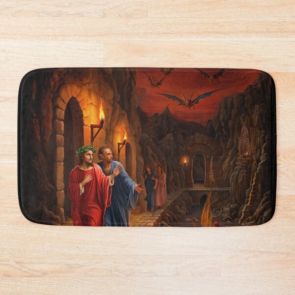 Item preview,  Painting depicting Dante's Inferno the Divine Comedy medieval art designed and sold by Vintage Designs +.