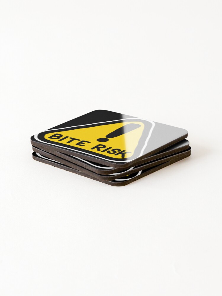 Thumbnail 4 of 5, Coasters (Set of 4), Bite Risk! designed and sold by StrangerThreads.