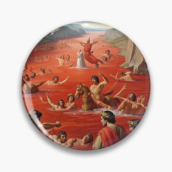 Item preview,  Painting depicting Dante's Inferno the Divine Comedy medieval art designed and sold by Vintage Designs +.