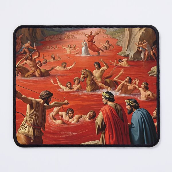 Item preview,  Painting depicting Dante's Inferno the Divine Comedy medieval art designed and sold by Vintage Designs +.