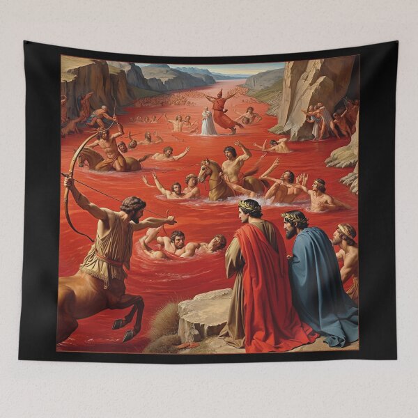 Item preview,  Painting depicting Dante's Inferno the Divine Comedy medieval art designed and sold by Vintage Designs +.