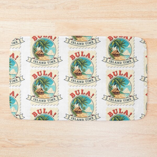 Item preview, BULA! It's Island Time: A Charming Vintage Fiji Travel Stamp designed and sold by Digital Dreams Arts.
