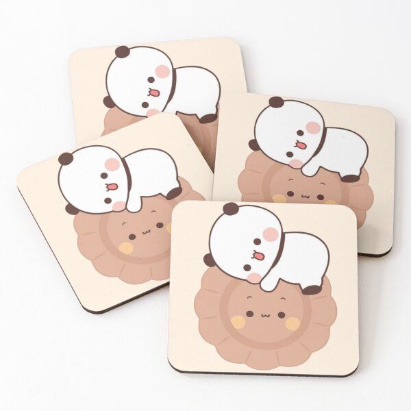 Item preview, Cute funny humor holiday birthday gift lovely cats friend girlfriend Panda Bear Brownie Sugar BuBu DuDu Mochi Milk peach Valentine xmas goma Couple v01 designed and sold by OceanLiveArts.