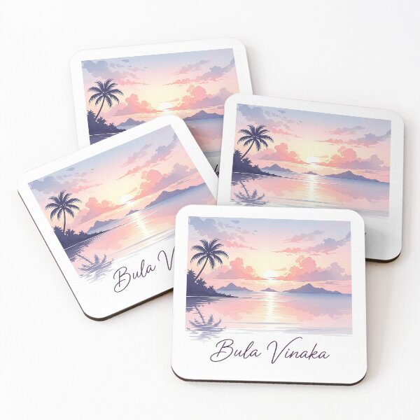 Item preview, Bula Vinaka: A Soulful and Dreamy Fijian Sunset Watercolor designed and sold by Digital Dreams Arts.