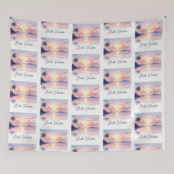 Item preview, Bula Vinaka: A Soulful and Dreamy Fijian Sunset Watercolor designed and sold by Digital Dreams Arts.