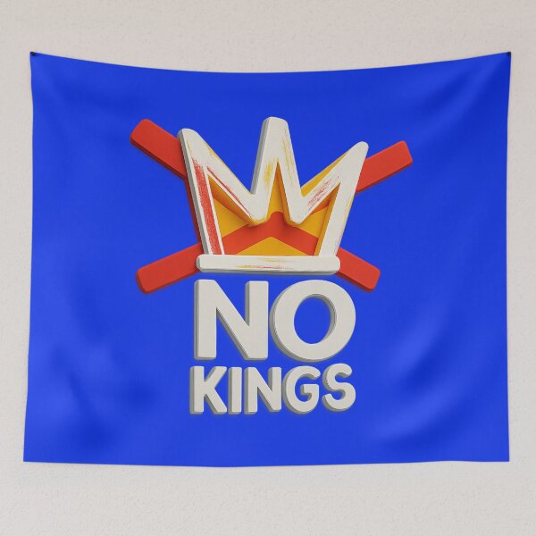 Item preview, No Kings 3D Protest Art – Anti-Monarchy Activism Graphic Design designed and sold by Tidal Arts.