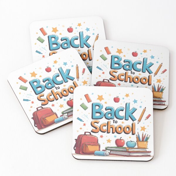 Item preview, Back to School – Colorful Backpack and School Supplies designed and sold by Pixel--Threads.