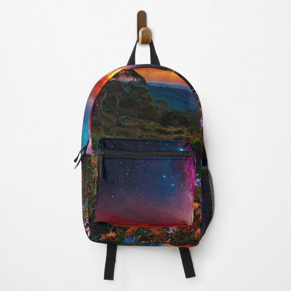 Item preview, The shining galaxy above the blooming valley designed and sold by PixelParadies.