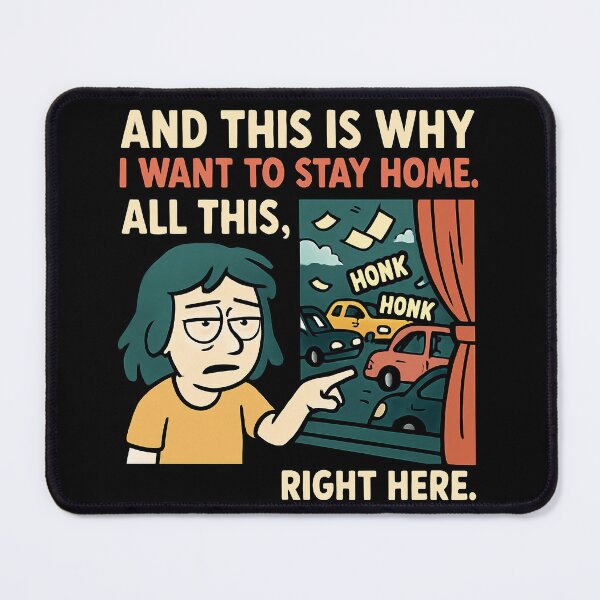 Item preview, I Want to Stay Home designed and sold by BravenBold.
