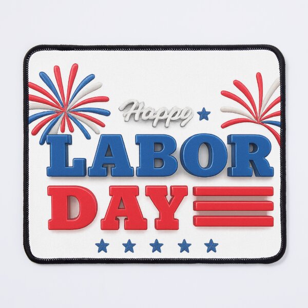 Item preview, 3D Happy Labor Day Design with Fireworks designed and sold by Tidal Arts.