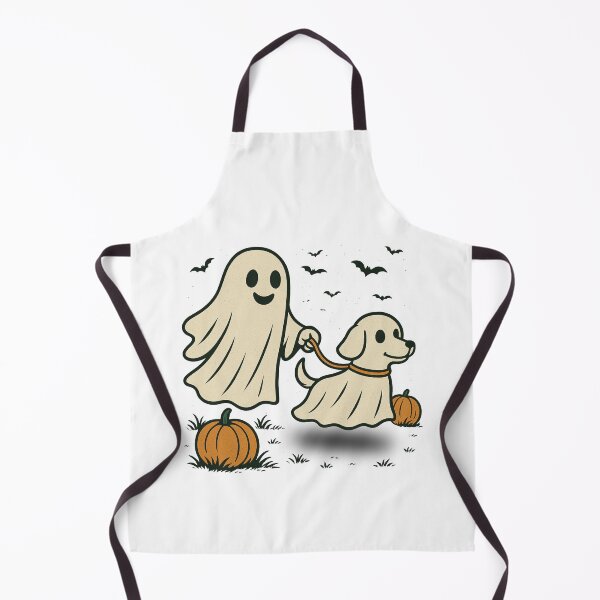 Item preview, Cute Halloween Ghost Walking Ghost Dog designed and sold by Prints-by-Olaf.