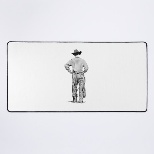 Item preview, Cowboy Walking, Chaps, Rodeo, Working Cowboy, Pencil Drawing, Realism Art designed and sold by JoyfulWhimsy.