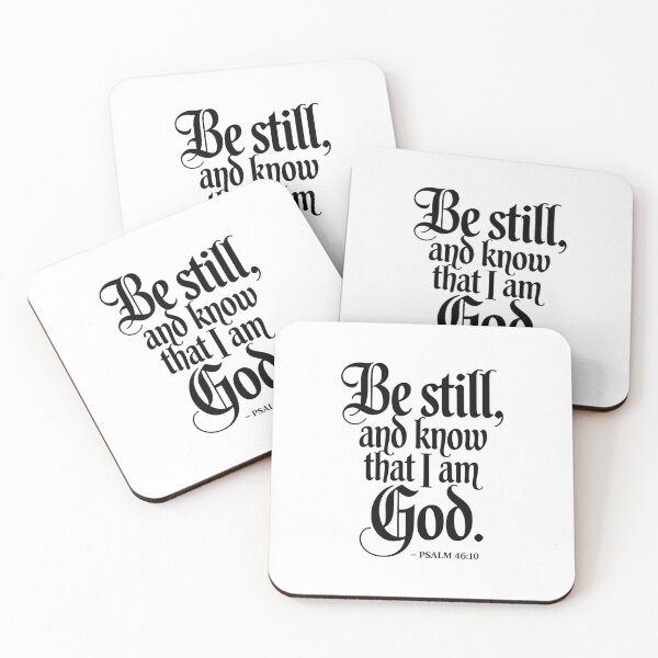 Item preview, Be Still and Know That I Am God Calligraphy | Psalm 46:10 Bible Verse Sticker designed and sold by FaithfontCo.