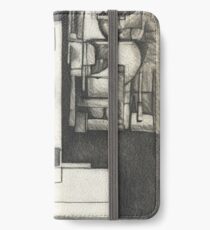 Architectural shapes on a black background iPhone Wallet/Case/Skin