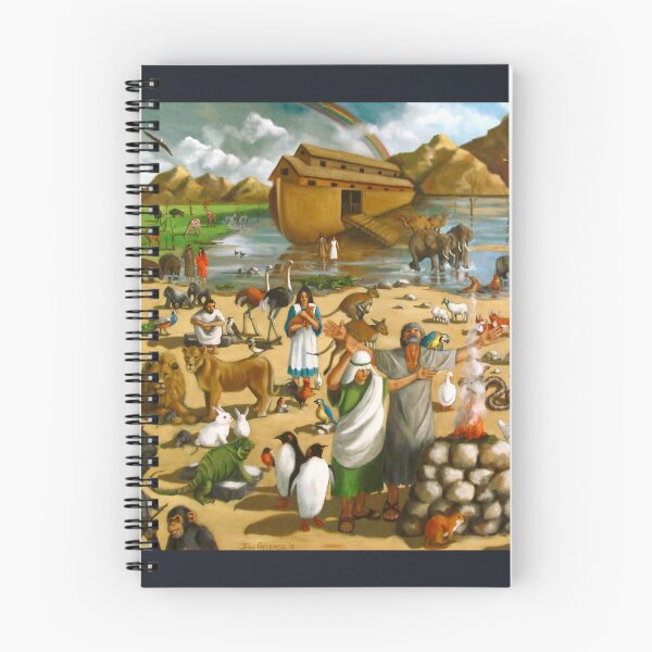 Item preview, Noah and the Ark Painting, Animals, Rainbow, Bible Story designed and sold by JoyfulWhimsy.