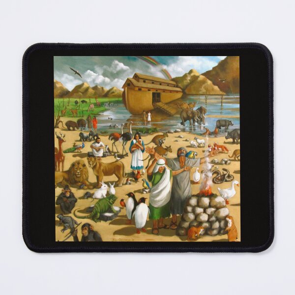 Item preview, Noah and the Ark Painting, Animals, Rainbow, Bible Story designed and sold by JoyfulWhimsy.