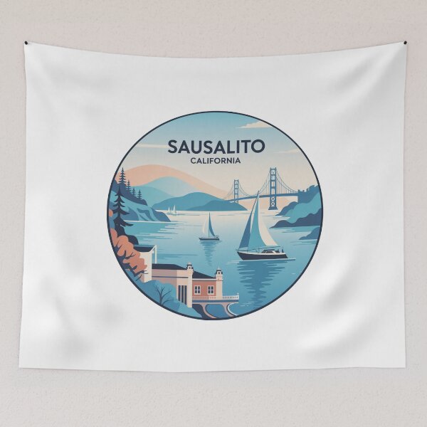 Item preview, Sausalito California Coastal Sunset Scene designed and sold by CircinusStore.