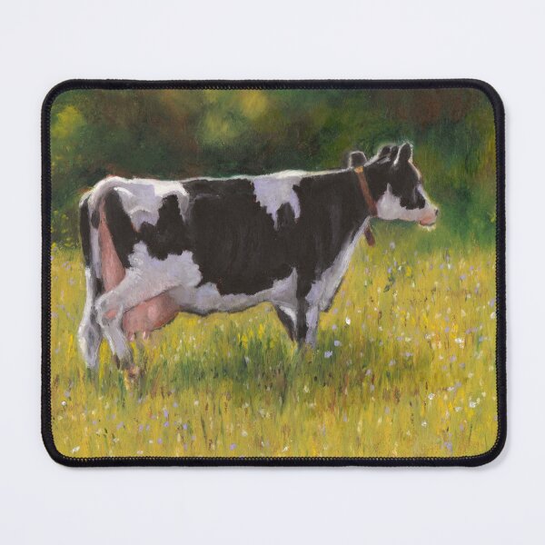 Item preview, Holstein Dairy Cow in Oil Pastel, Farm Life, Country Life, Sunny Day, Painting designed and sold by JoyfulWhimsy.