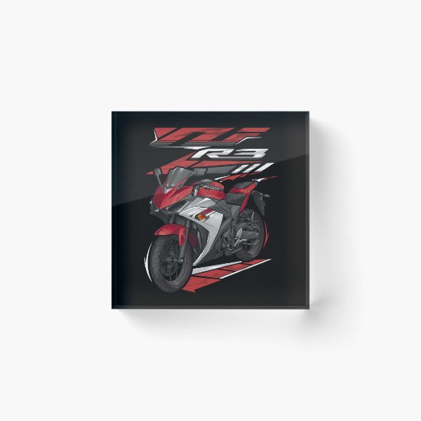 Item preview, Yamaha YZF-R3 2015 (Rapid Red) for Motorcycle Riders designed and sold by MotoApparelHub.