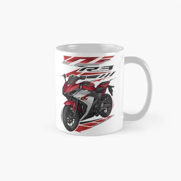 Artikelvorschau, Yamaha YZF-R3 2015 (Rapid Red) für Motorradfahrer entworfen und verkauft von MotoApparelHub.