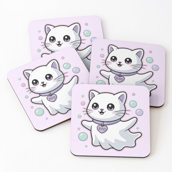 Item preview, Kawaii Ghost Cat  designed and sold by sasyall.