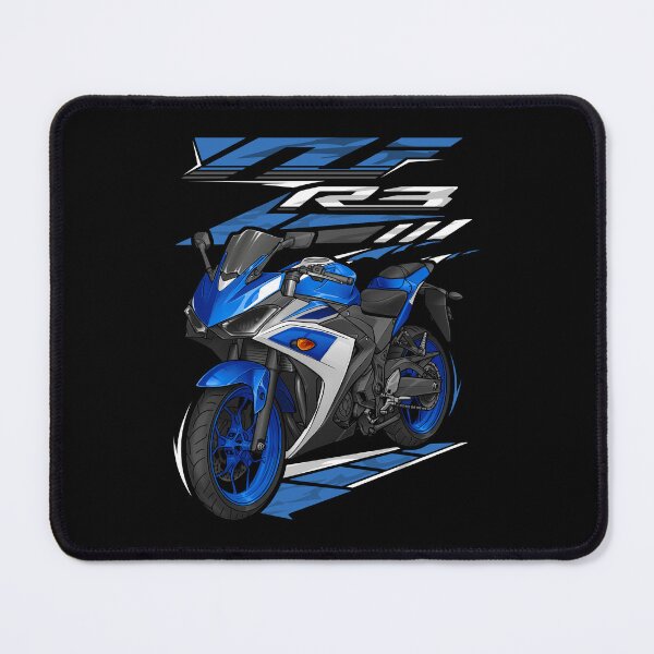Artikelvorschau, Yamaha YZF-R3 2015 (Team Yamaha Blue) für Motorradfahrer entworfen und verkauft von MotoApparelHub.