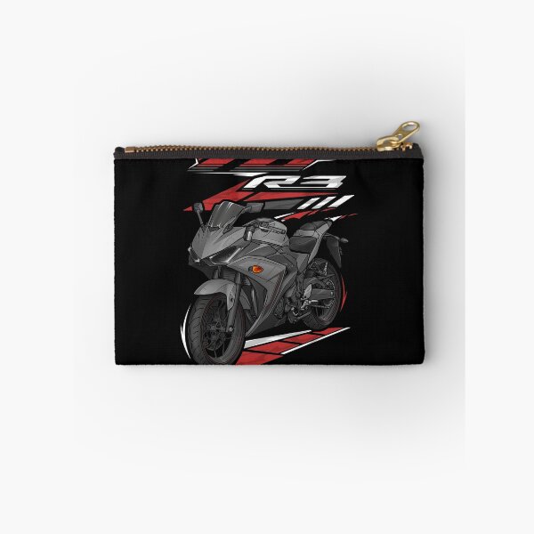 Aperçu de l'œuvre Yamaha YZF-R3 2016 (gris mat) pour les motards créée et vendue par MotoApparelHub.