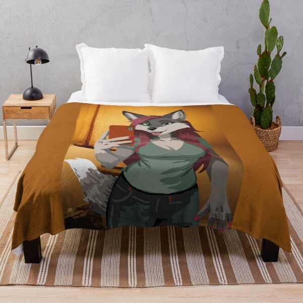 Item preview, Wolf Woman in Green, Taking Selfie designed and sold by KlakkDrawsStuff.