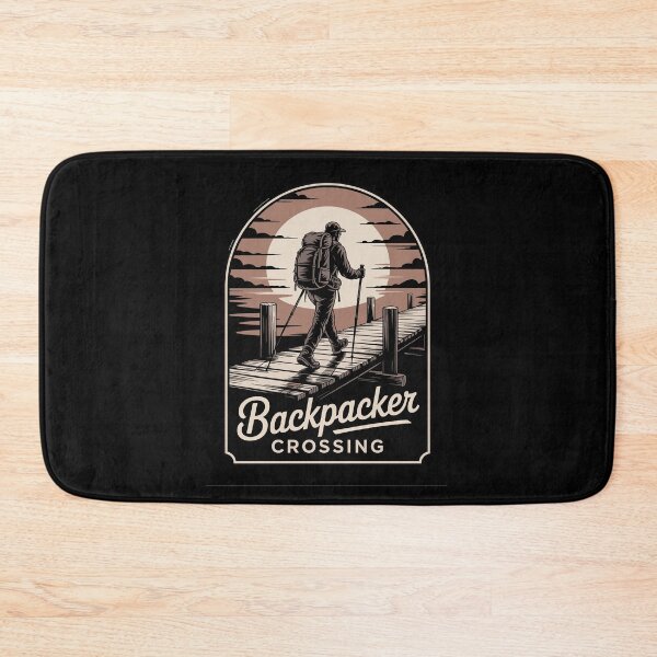 Item preview, Backpacker Crossing Outdoor Hiking designed and sold by Betsytiptoe.