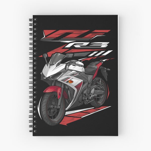 Artikelvorschau, Yamaha YZF-R3 2016 (Rapid Red) für Motorradfahrer entworfen und verkauft von MotoApparelHub.