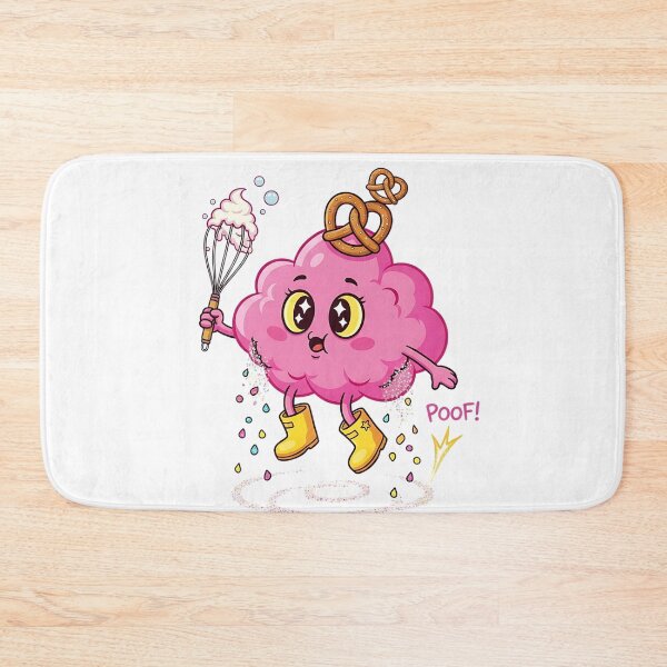 Item preview, Cute Pink Brain Chef with Pretzel Hat - Kawaii Cooking Character Art designed and sold by SofiZezi.