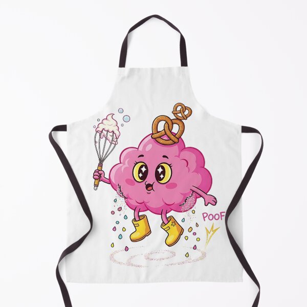 Item preview, Cute Pink Brain Chef with Pretzel Hat - Kawaii Cooking Character Art designed and sold by SofiZezi.