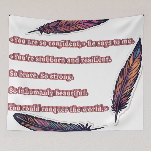 Item preview, Aaron Warner Quotes – Empowering and Inspirational Feather Design designed and sold by CheriTanya.