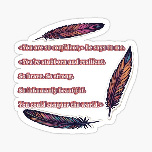 Item preview, Aaron Warner Quotes – Empowering and Inspirational Feather Design designed and sold by CheriTanya.