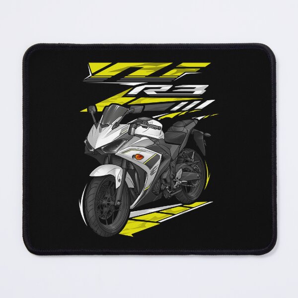 Item preview, Yamaha YZF-R3 2017 (Vivid White) for Motorcycle Riders designed and sold by MotoApparelHub.