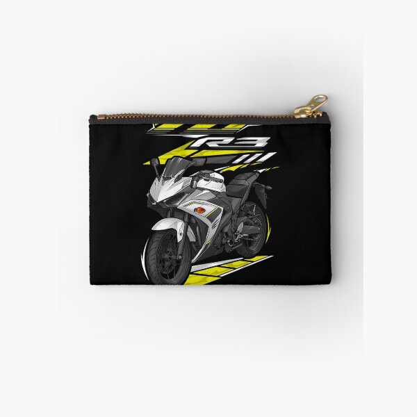 Aperçu de l'œuvre Yamaha YZF-R3 2017 (blanc éclatant) pour les motards créée et vendue par MotoApparelHub.