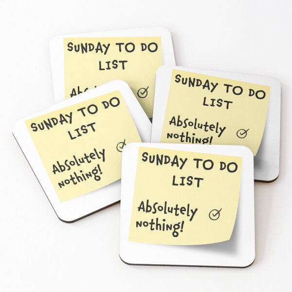 Item preview, Sunday To-Do List: Absolutely Nothing designed and sold by Bear Wolf Design.