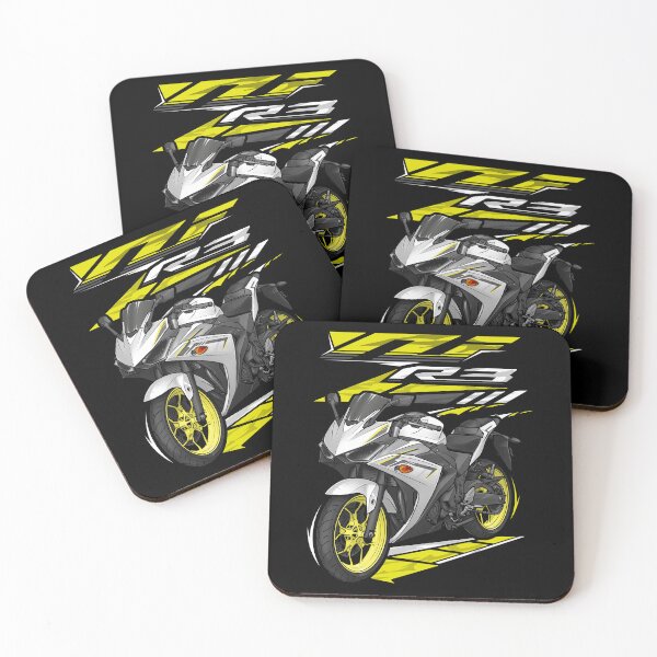 Item preview, Yamaha YZF-R3 2018 (Vivid White) for Motorcycle Riders designed and sold by MotoApparelHub.