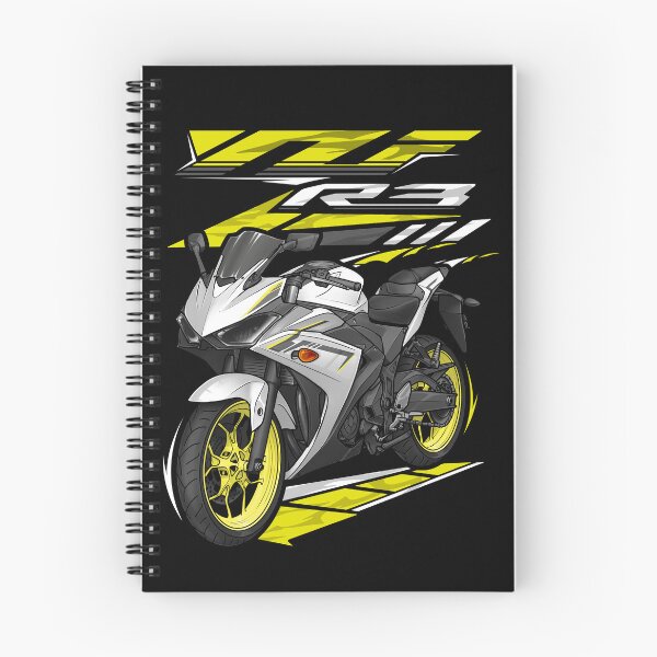 Artikelvorschau, Yamaha YZF-R3 2018 (Vivid White) für Motorradfahrer entworfen und verkauft von MotoApparelHub.