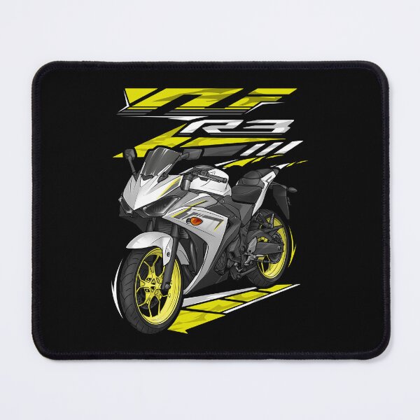 Item preview, Yamaha YZF-R3 2018 (Vivid White) for Motorcycle Riders designed and sold by MotoApparelHub.