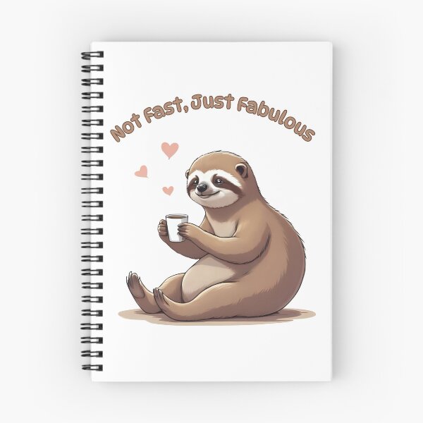 Item preview, Not Fast, Just Fabulous – Funny Sloth with Coffee and Sunglasses designed and sold by Pixel--Threads.