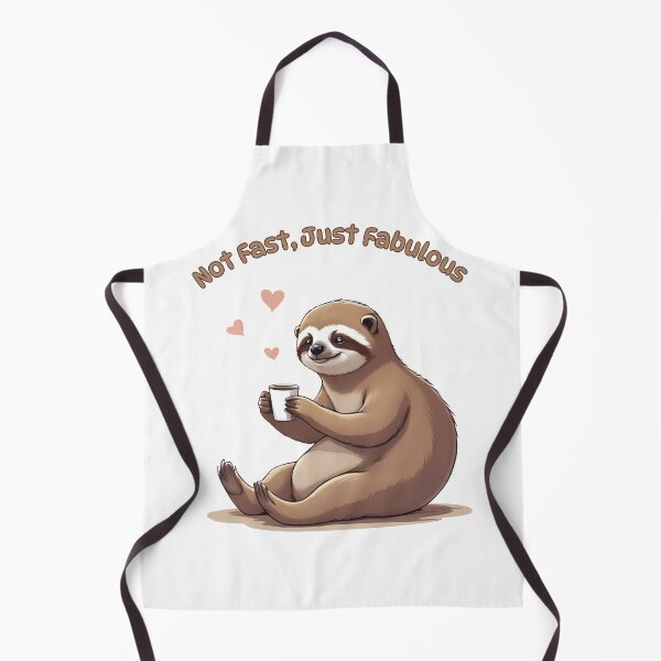 Item preview, Not Fast, Just Fabulous – Funny Sloth with Coffee and Sunglasses designed and sold by Pixel--Threads.