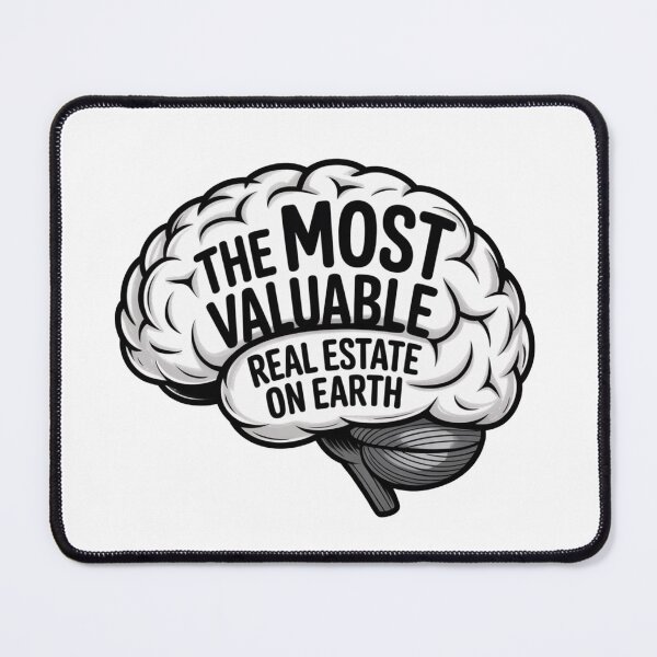 Item preview, The Most Valuable Real Estate - Inspire Quote designed and sold by WhimWiz.