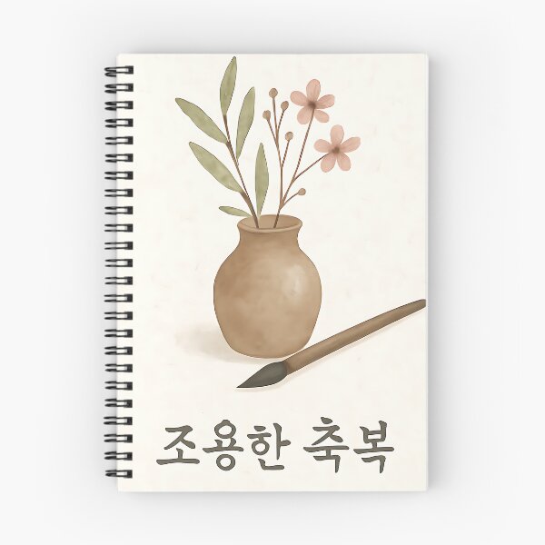 Item preview, Quiet Blessings – Korean Minimalist Watercolor with Dried Herbs & Calligraphy designed and sold by bloomling.