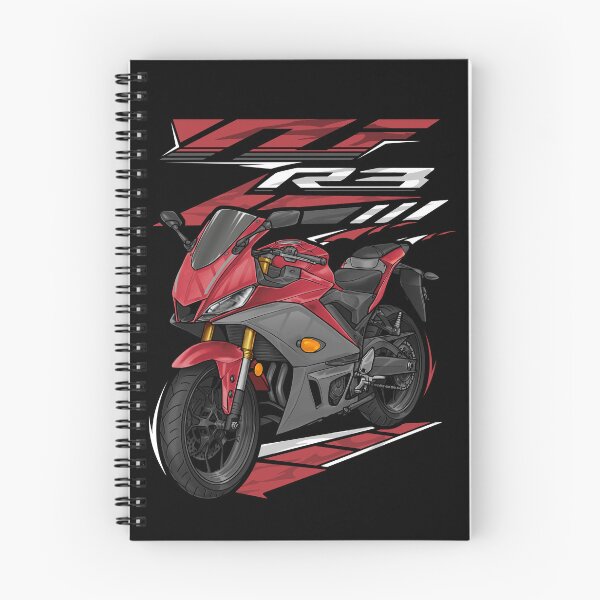 Artikelvorschau, Yamaha YZF-R3 2019 (Satin Candy Red) für Motorradfahrer entworfen und verkauft von MotoApparelHub.
