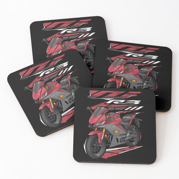 Item preview, Yamaha YZF-R3 2019 (Satin Candy Red) for Motorcycle Riders designed and sold by MotoApparelHub.