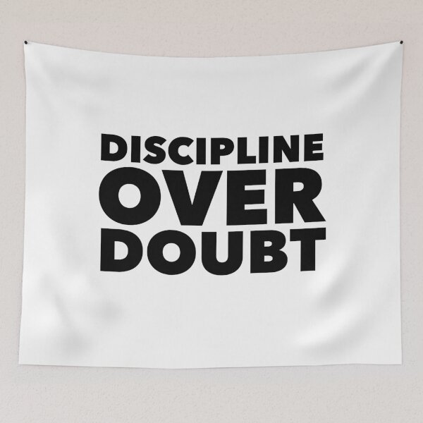 Item preview, Discipline Over Doubt - Bold Motivational Quote for Success Seekers designed and sold by Soaring Eagle.