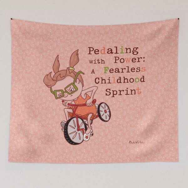 Item preview, A funny fierce Girl on Red Tricycle designed and sold by Pink Writer.