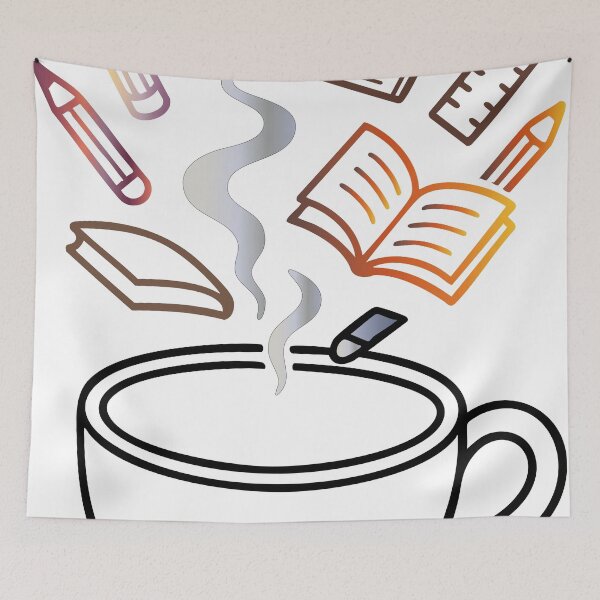 Item preview, Teacher's Day, Teacher’s Latte – Coffee Cup with School Supplies Steam designed and sold by CheriTanya.